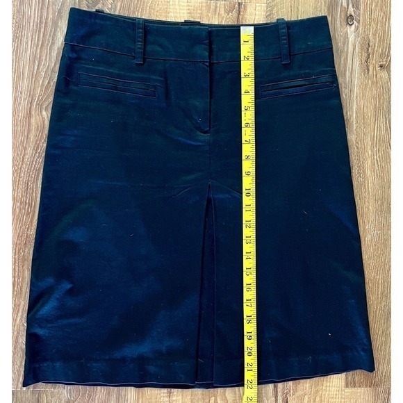 Zara Basic Women’s Black Pencil Skirt‎ Front Slit Faux Pockets Size Medium EUC - Picture 2 of 8